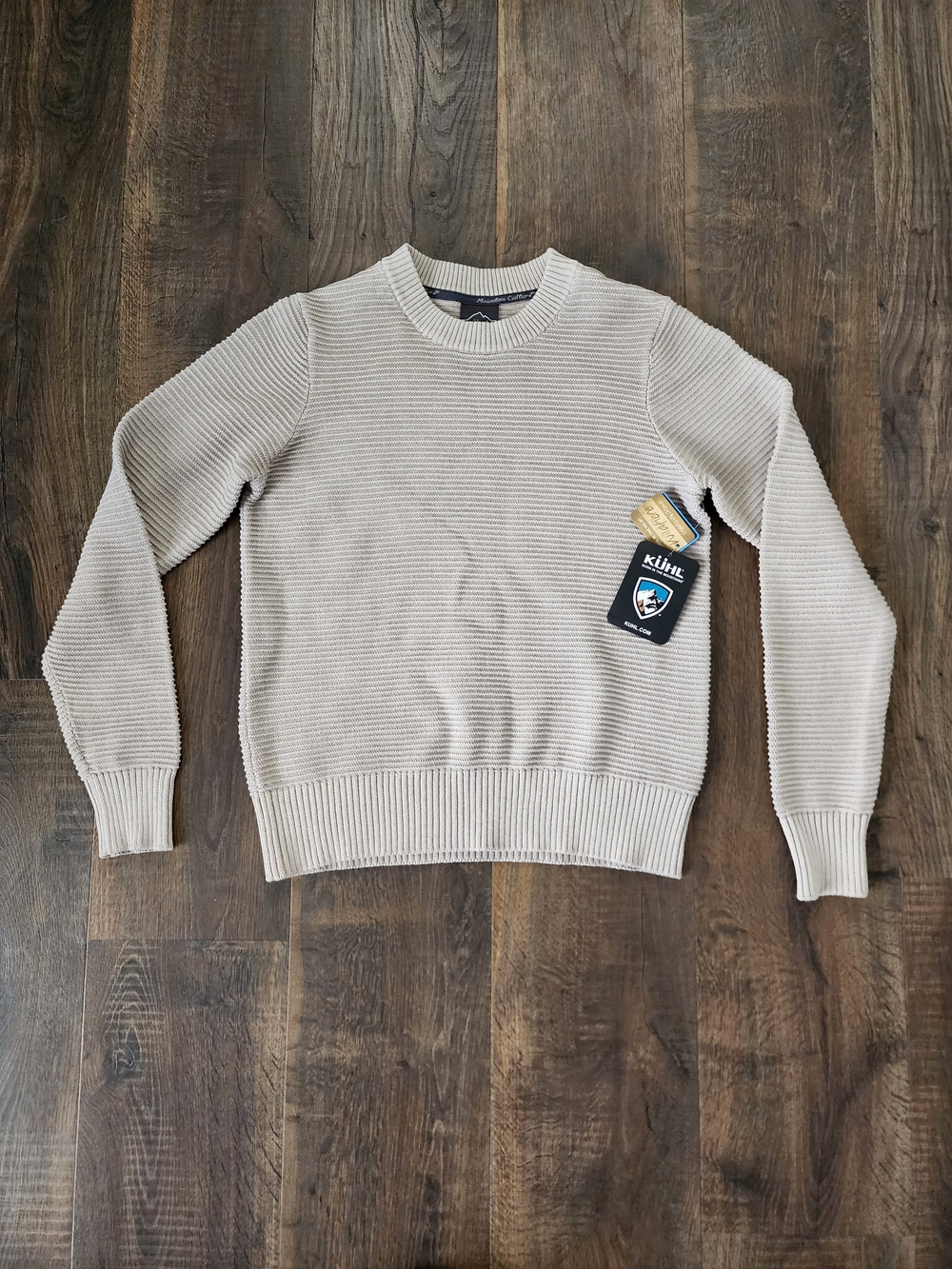 KÜHL Evader Sweater Men's Merino Wool Cotton Blend Ribbed Knit Crewneck
